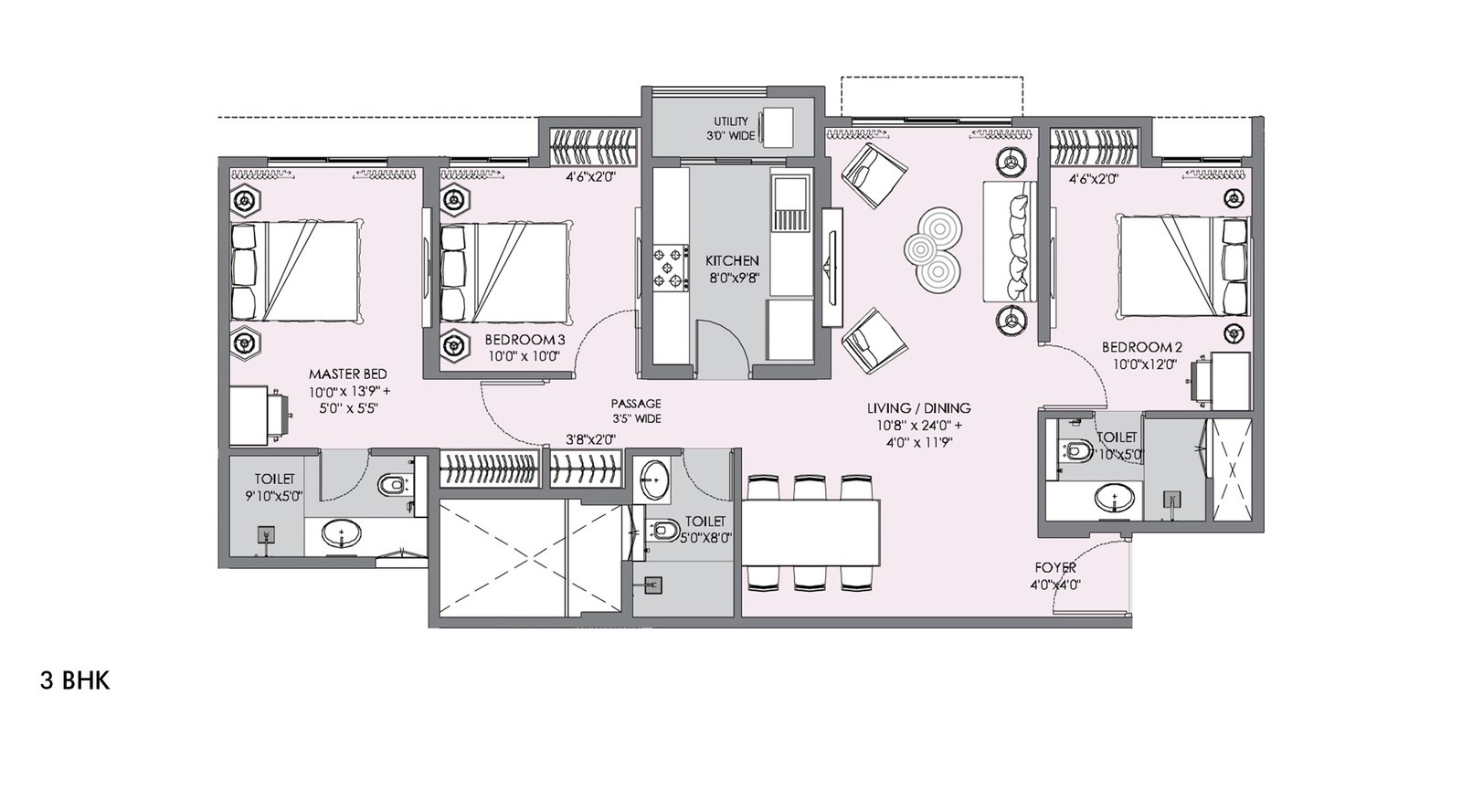 3 bhk flat foe sale in thane